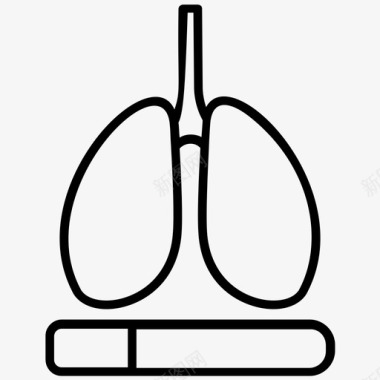 肺身体器官支气管图标图标