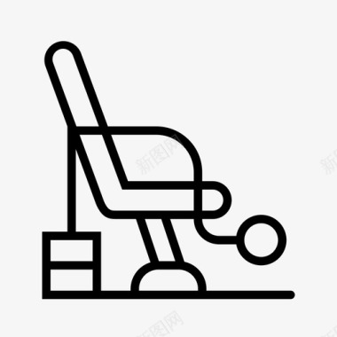 健身椅举重训练图标图标