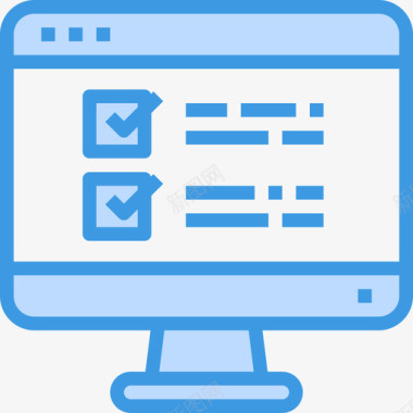 列表网站和windows界面蓝色图标图标
