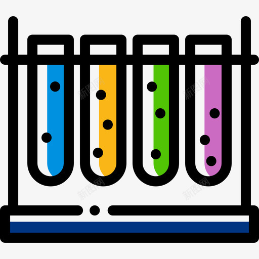 试管研究科学9颜色省略图标svg_新图网 https://ixintu.com 省略 研究 研究科 科学 试管 颜色