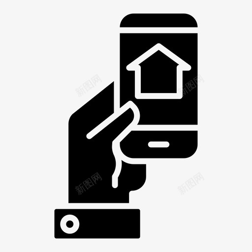 应用程序家庭手机图标svg_新图网 https://ixintu.com 家庭 应用程序 房产 房地产 手机