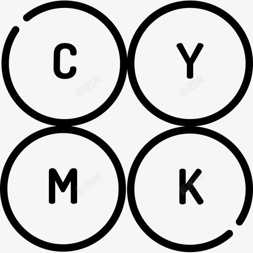 Cmyk印刷26线性图标svg_新图网 https://ixintu.com Cmyk 印刷 线性