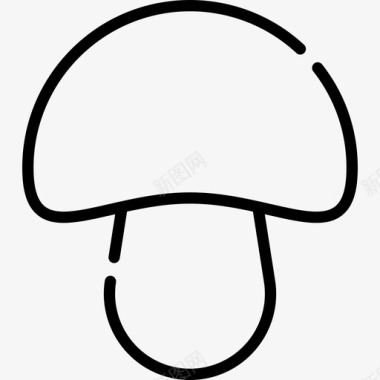蘑菇过敏线状图标图标