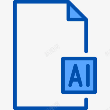 AI文件和文件夹12蓝色图标图标