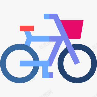 自行车荷兰33扁平图标图标
