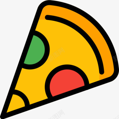 披萨片52号餐厅原色图标图标