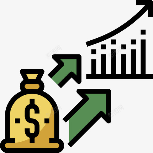 箭头市场和经济7线性颜色图标svg_新图网 https://ixintu.com 市场 箭头 线性 经济 颜色