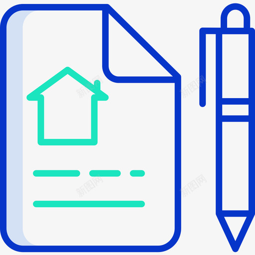 抵押房地产176轮廓颜色图标svg_新图网 https://ixintu.com 房地产 抵押 轮廓 颜色