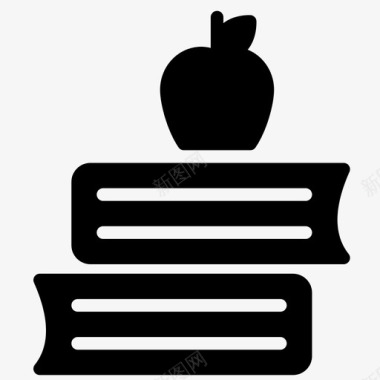 苹果书吃教育图标图标