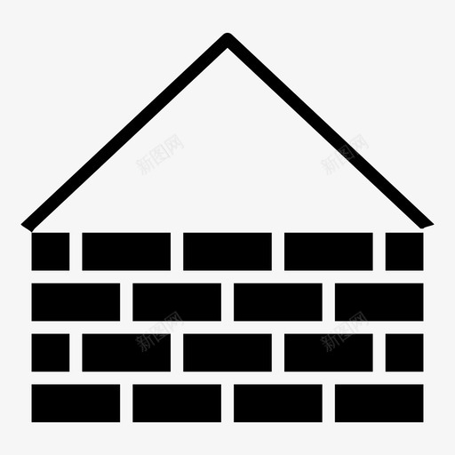 建筑房屋砖墙建筑图标svg_新图网 https://ixintu.com 工具 建筑 房屋 砖墙
