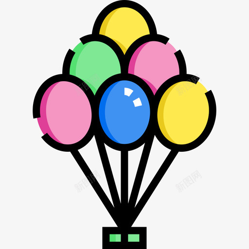 气球巴西嘉年华19线性颜色图标svg_新图网 https://ixintu.com 巴西嘉年华19 气球 线性颜色