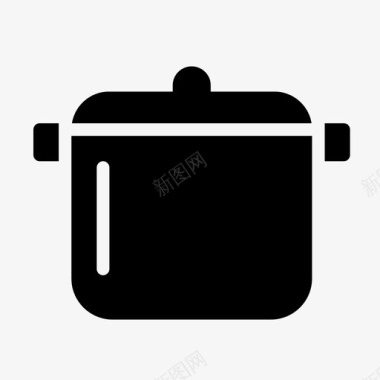平底锅烹饪陶器图标图标