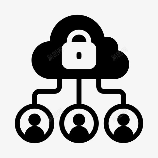 连接云连接安全图标svg_新图网 https://ixintu.com gdpr glyph internet 保护 保护法 安全 数据 法规 连接 通用
