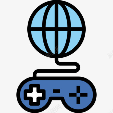电子电子游戏8线性颜色图标图标