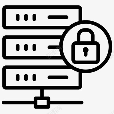 锁定数据库数据库保护数据库安全图标图标