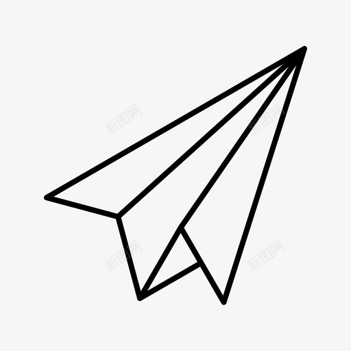 纸飞机发送玩具图标svg_新图网 https://ixintu.com 发送 接口 玩具 网络 飞机