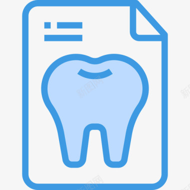 牙科牙科34蓝色图标图标