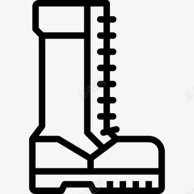 靴子陆军8号直线型图标图标