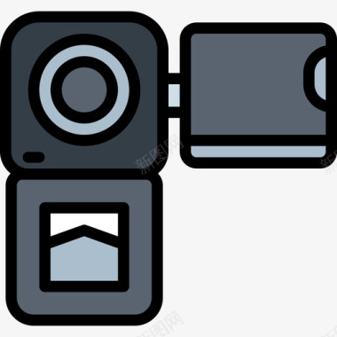 摄像机电气设备2线性彩色图标图标