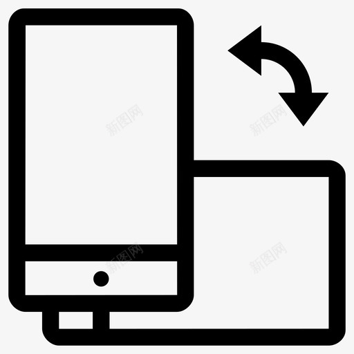 旋转智能手机箭头移动图标svg_新图网 https://ixintu.com 微型 旋转 旋转智能手机 移动 箭头
