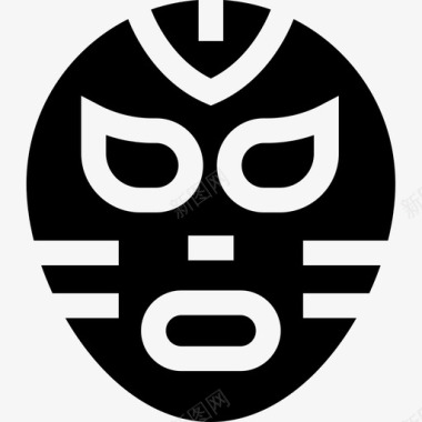 面具墨西哥30填充图标图标