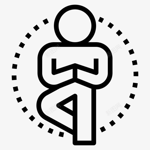 瑜伽身体锻炼图标svg_新图网 https://ixintu.com 冥想 医学 大纲 思想 替代 瑜伽 身体 锻炼