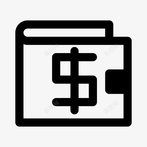 钱包现金支付图标svg_新图网 https://ixintu.com 支付 现金 网页设计粗体图标 钱包