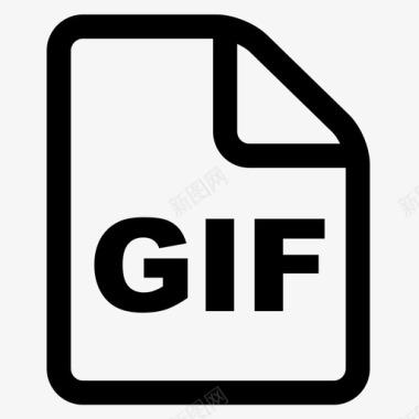 gif文件文档格式图标图标