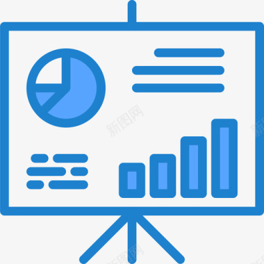 演示文稿商务265蓝色图标图标