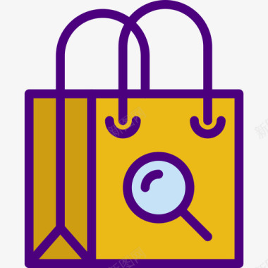 购物袋商业145线性颜色图标图标