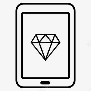 平板电脑宝石钻石奢侈品图标图标