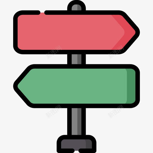 路标导航和地图20线颜色图标svg_新图网 https://ixintu.com 地图 导航 路标 颜色