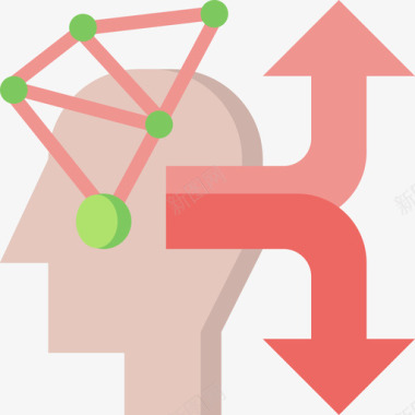 决策大脑过程4平淡图标图标