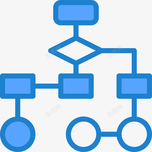 流程图图3蓝色图标svg_新图网 https://ixintu.com 图3 流程图 蓝色