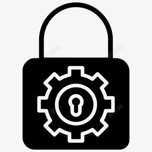 配置安全锁定保护图标svg_新图网 https://ixintu.com 保护 填充 安全 测试 系统 设置 软件 配置 锁定