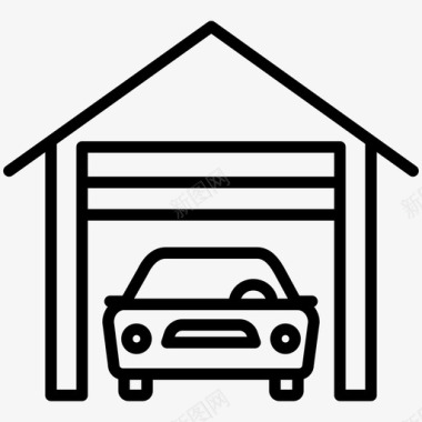 车棚住宅房产图标图标