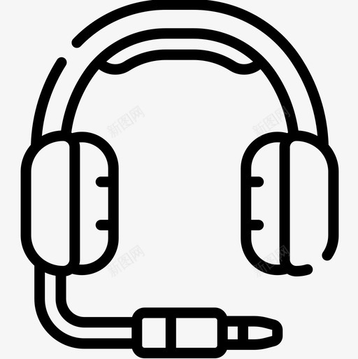 耳机音乐117线性图标svg_新图网 https://ixintu.com 线性 耳机 音乐