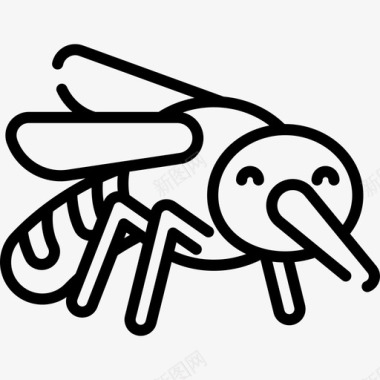 蚊子昆虫18直系图标图标