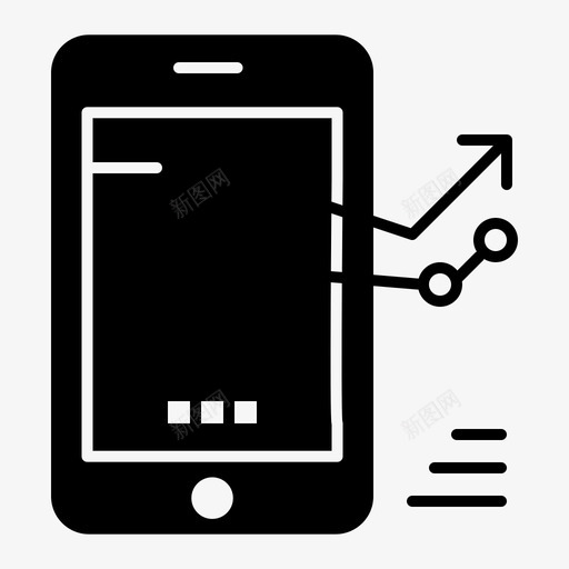 图表移动进度图标svg_新图网 https://ixintu.com 优化 图表 搜索引擎 移动 统计 营销 进度