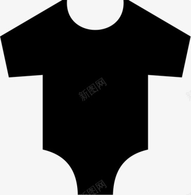 婴儿服装时尚连体裤图标图标