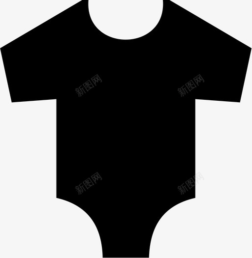 婴儿服装时尚连体裤图标svg_新图网 https://ixintu.com 婴儿 时尚 服装 连体