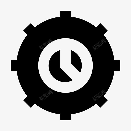 圆形图表齿轮图表图标svg_新图网 https://ixintu.com 2字形 图表 圆形 设置 项目管理 饼图 齿轮