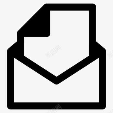 打开的邮件电子邮件收件箱图标图标