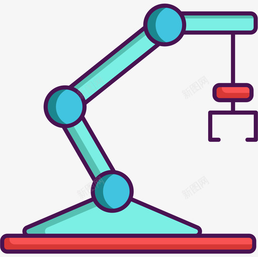 机械臂技术69线性颜色图标svg_新图网 https://ixintu.com 技术 机械 线性 颜色