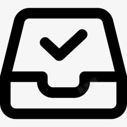 检查收件箱检查收件箱文档文件夹图标高清图片