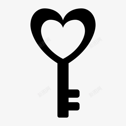 心的钥匙爱爱的钥匙图标svg_新图网 https://ixintu.com 爱的 秘密 钥匙