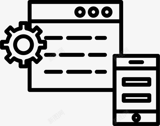 网站齿轮互联网图标svg_新图网 https://ixintu.com 互联网 商业 概念 网站 设置 齿轮