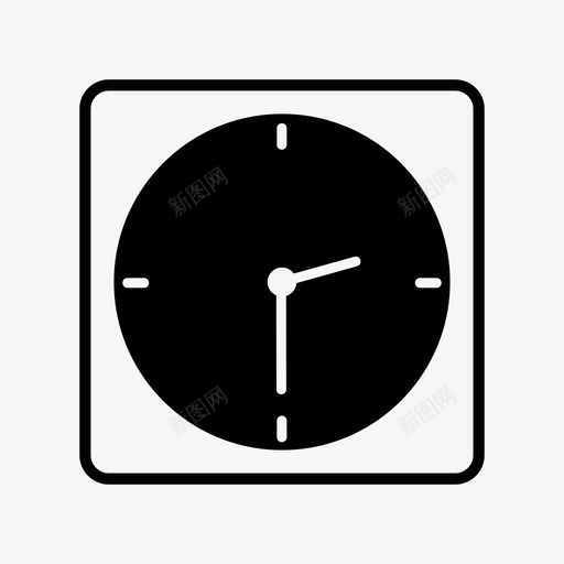 钟表广场时间和日期图标svg_新图网 https://ixintu.com 器具 工具 广场 手表 日期 时间 钟表