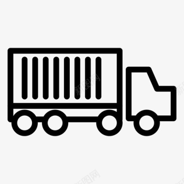 卡车集装箱交货物流图标图标