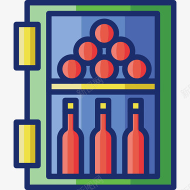 瓶家用电器1线性颜色图标图标